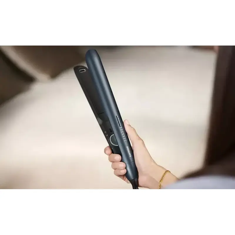 مكواة الشعر فيليبس 7000 بتقنية ThermoShield، أسود - Image 4